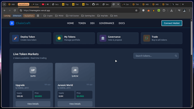 ChainCraft - DeFi Platform on Core DAO